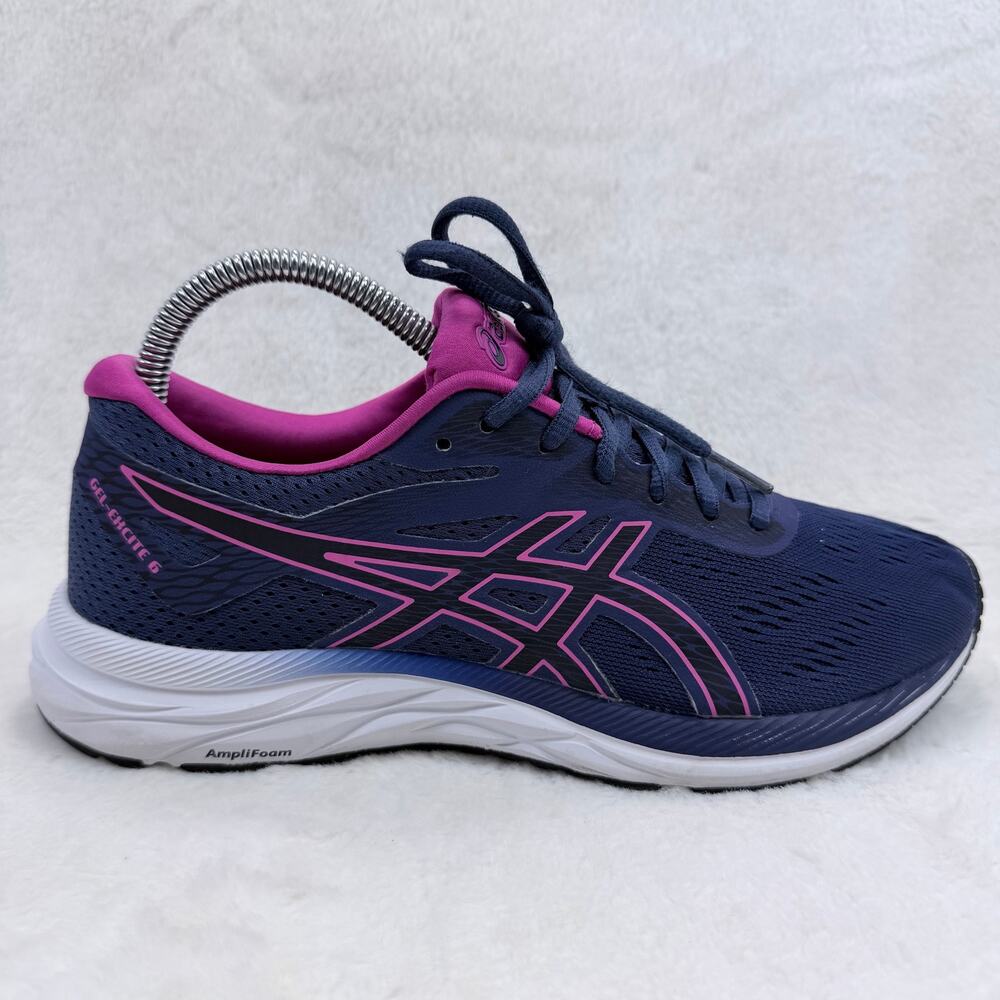 ASICS Gel-Excite 6 Womens Running Shoes Indigo Blue Pink Size 7.5 Athletic Shoe